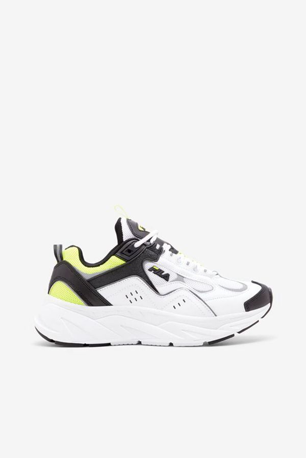 Fila Trigate Plus Women's Sneakers - White/Black/Yellow,NZ 752-92870